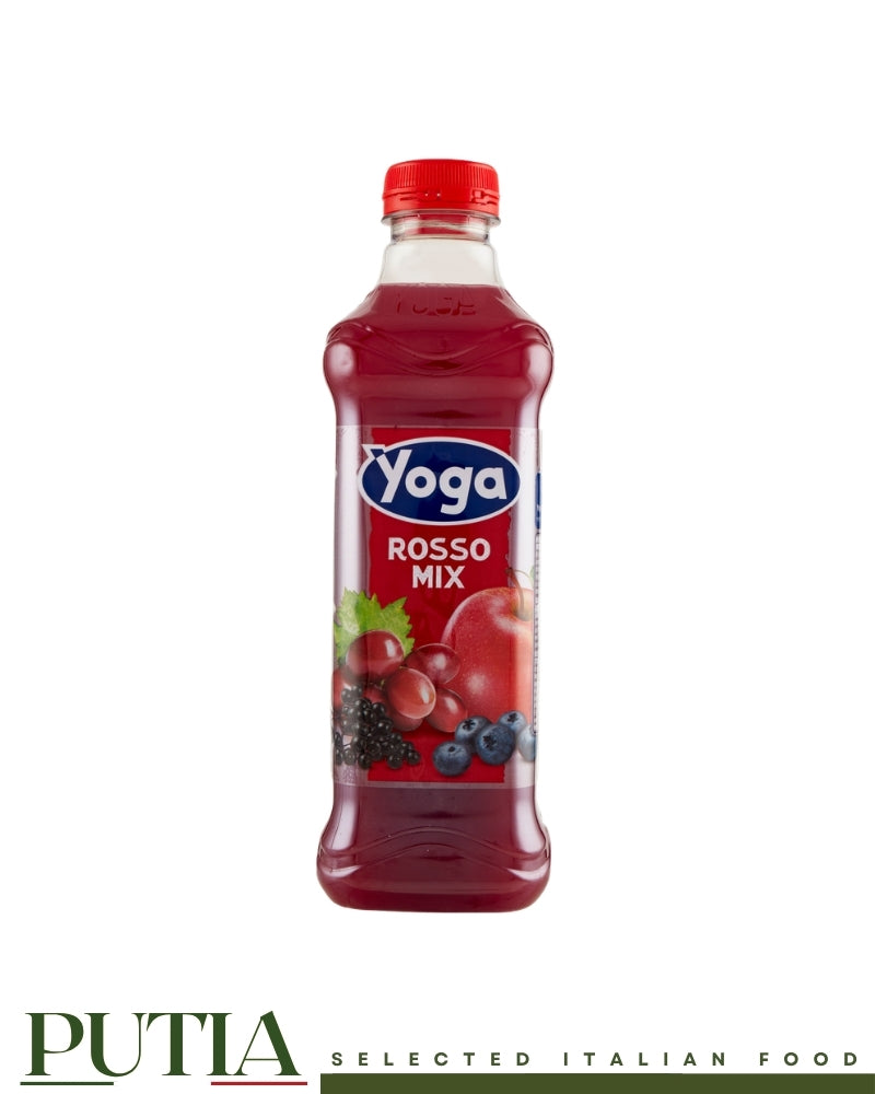 Yoga Rosso Mix red fruits juice 1L bottle, Putia Selected Italian Food.