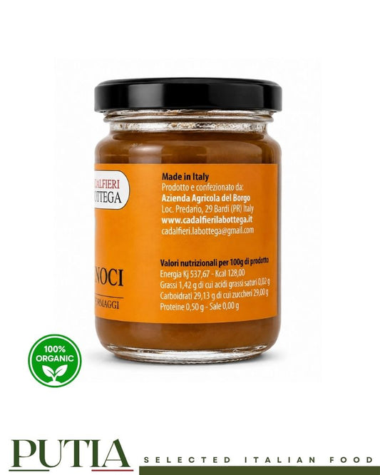Ca' D'Alfieri La Bottega Mele e Noci 100g – Italian apple and walnut preserve, made in Bardi, Italy