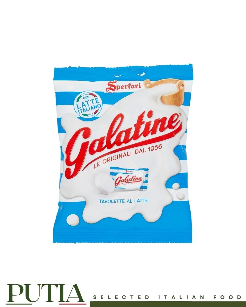 Galatine Original Italian Milk Tablets – classic Italian sweet with 40% milk powder, yogurt and honey, gluten-free, 125g pack