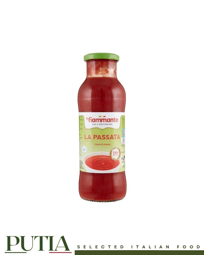 Fiammante Italian Passata di Pomodoro 700g – 100% fresh Italian tomatoes, short supply chain, Kosher certified, no concentrates, ISO 22005