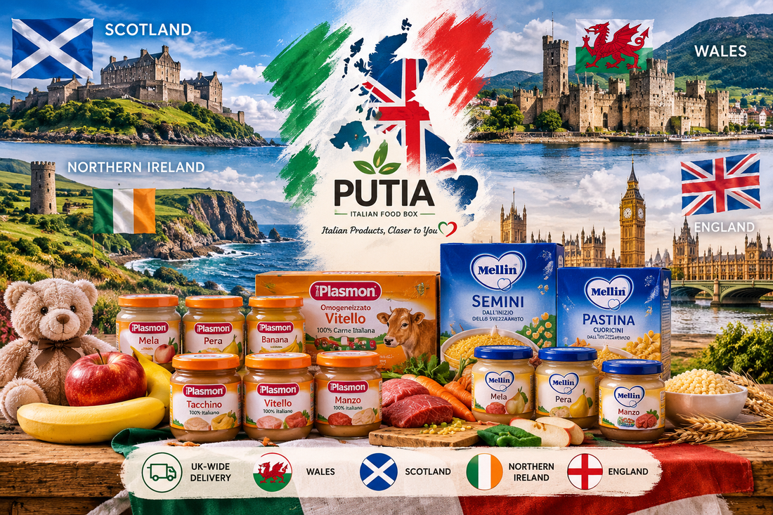 Italian baby food from Plasmon and Mellin with UK-wide delivery across England, Wales, Scotland and Northern Ireland | PUTIA