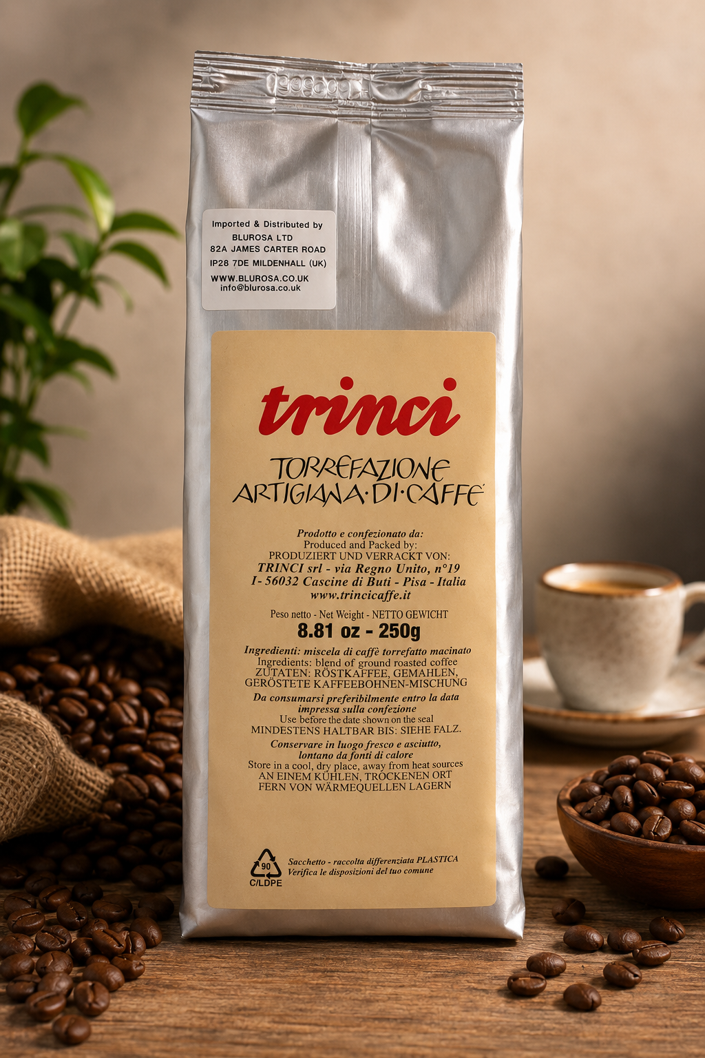 Trinci Artisan Ground Coffee – Super Crema Blend – 250g