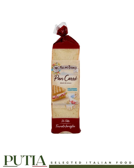 Mulino Bianco Pan Carrè Italian sliced white bread, 24 slices, ideal for toasting