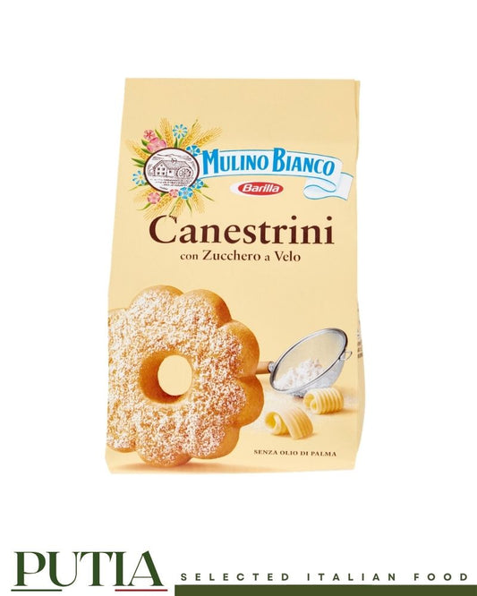 Mulino Bianco Canestrini Italian shortbread biscuits with powdered sugar, no palm oil