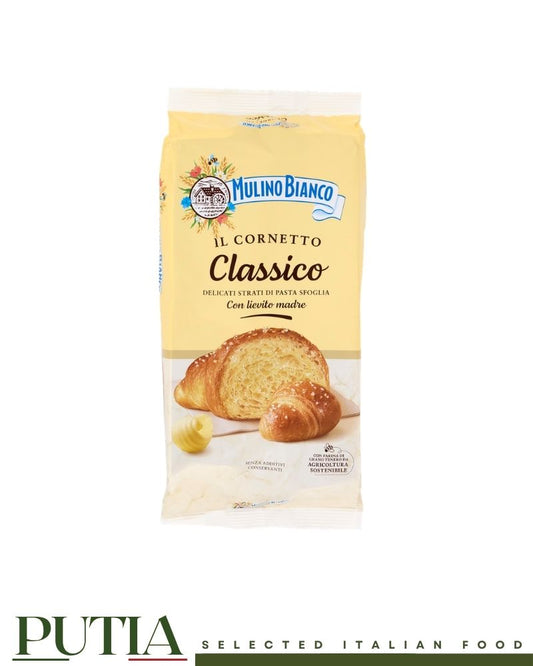 Mulino Bianco Il Cornetto Classico Italian croissant with delicate layers of pastry and sourdough starter