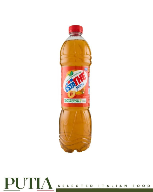 Estathé Pesca Italian peach iced tea 1.5 litre bottle available from PUTIA Selected Italian Food UK.