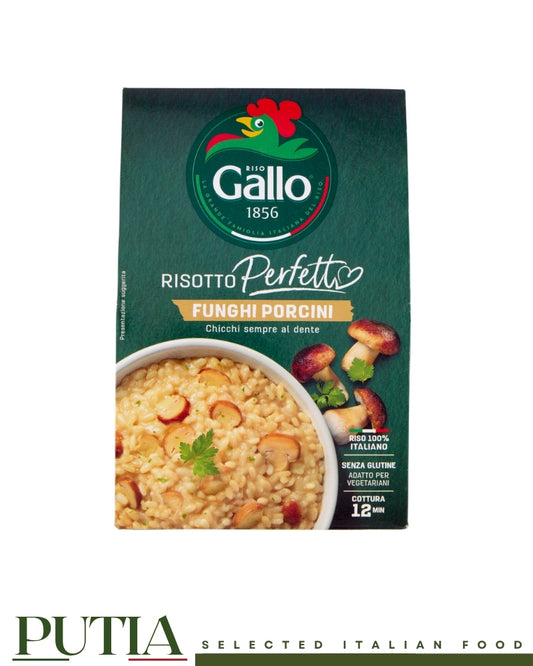 Riso Gallo Risotto Perfetto Funghi Porcini 175g – Italian Porcini Mushroom Risotto | Gluten Free, Vegetarian