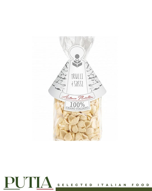 Antonio Marella Trulli e Sassi traditional white orecchiette pugliesi pasta bag 400g, Putia Selected Italian Food.
