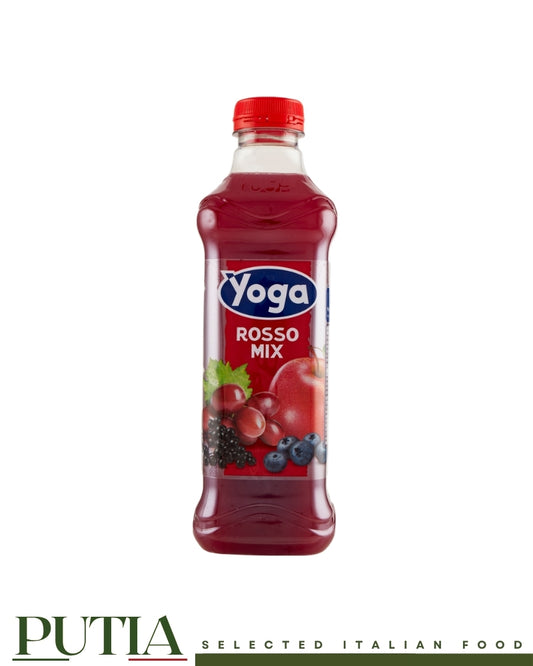 Yoga Rosso Mix red fruits juice 1L bottle, Putia Selected Italian Food.