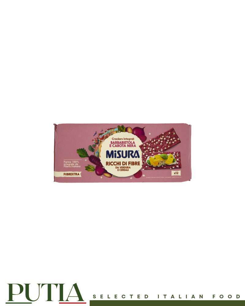 Misura Wholegrain Beetroot & Carrot Crackers, Rich in Fibre, 12 Crackers