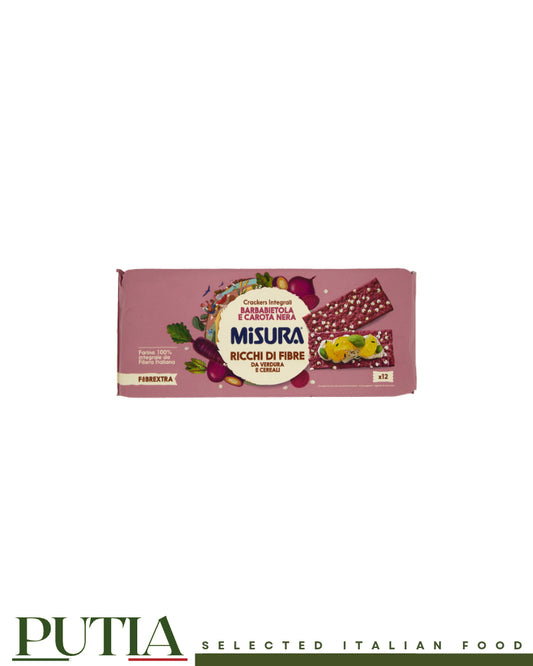 Misura Wholegrain Beetroot & Carrot Crackers, Rich in Fibre, 12 Crackers