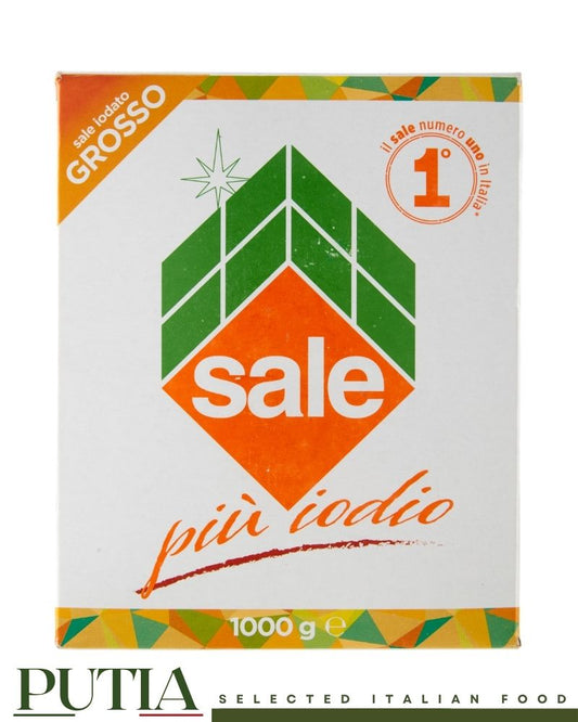 Italkali Sale di Sicilia Iodato Grosso 1kg - Sicilian Coarse Iodised Sea Salt