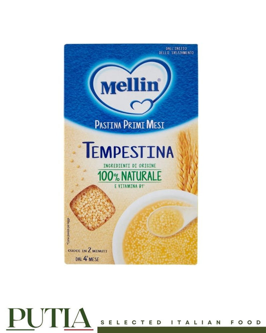 Mellin Pastina Primi Mesi Tempestina – Italian baby pasta from 4 months, 100% natural ingredients