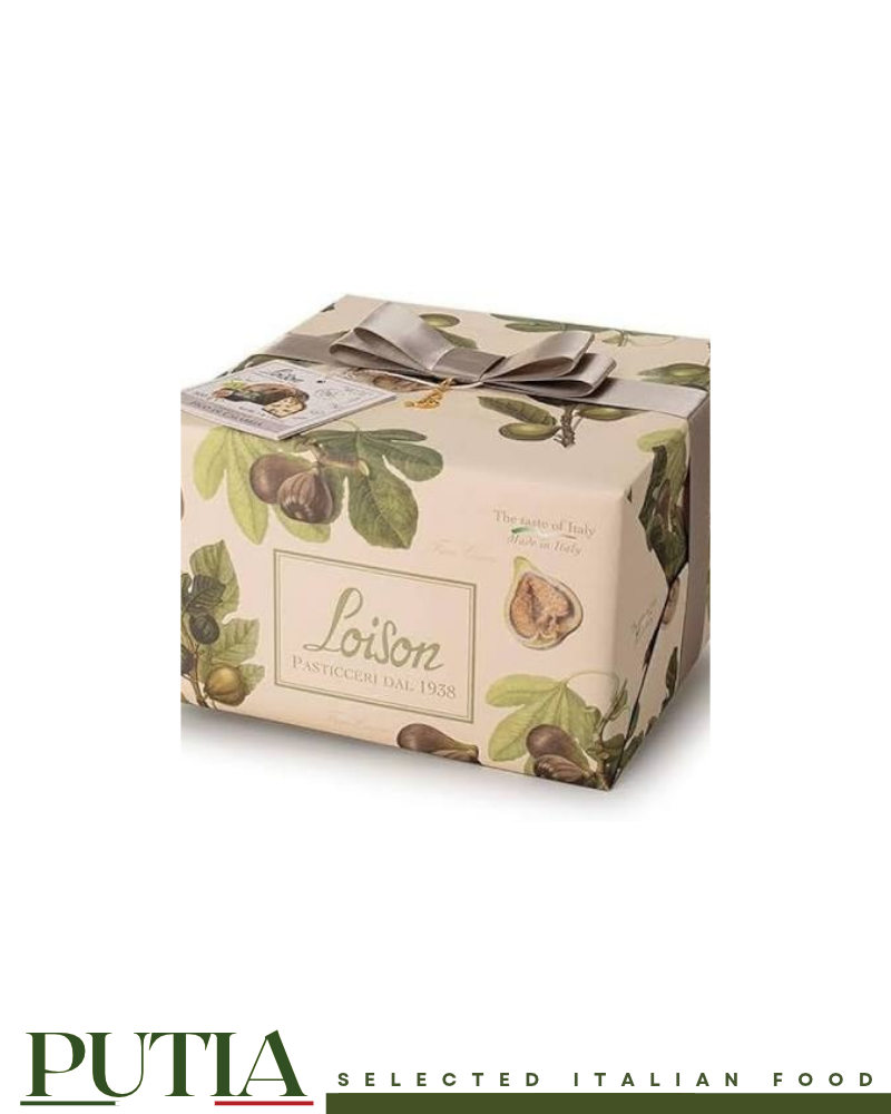 Loison Panettone Fico 500g with Calabrian figs – premium Italian artisan panettone in elegant gift packaging | Putia Italian Food Box UK