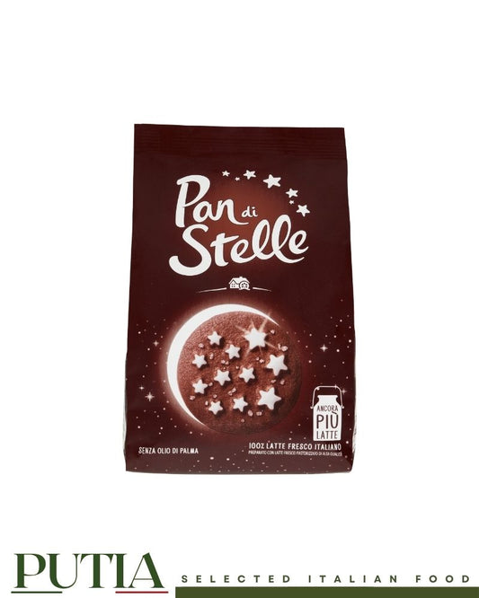 Mulino Bianco Pan di Stelle cocoa biscuits 350g – iconic Italian star-shaped chocolate biscuits