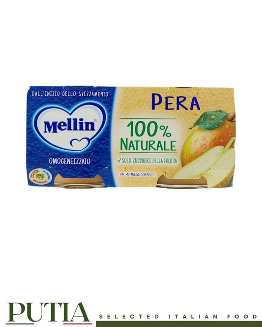 Mellin Banana Homogenised Baby Food 100g x2 – Smooth Italian baby purée with ripe banana, gently processed for infants from 4 months