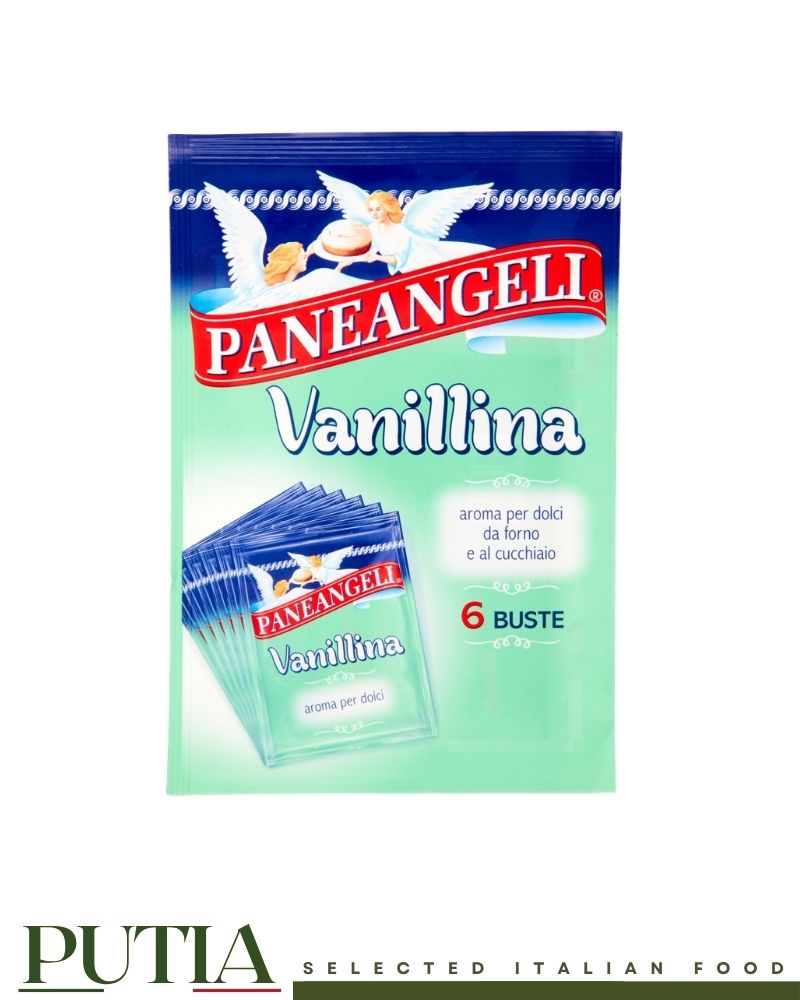 Paneangeli Vanillina 6 sachets – Italian vanilla flavouring powder for cakes and desserts
