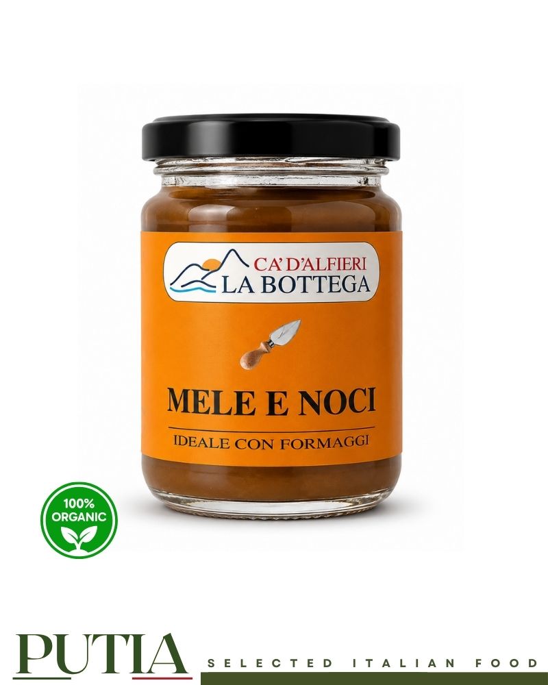 Ca' D'Alfieri La Bottega Mele e Noci 100g – Italian apple and walnut preserve, made in Bardi, Italy