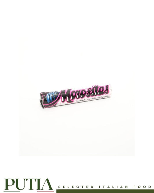 Morositas Liquirizia Stick – Italian chewy liquorice gummies, gluten-free, natural vegetable charcoal colour, 81g pack

