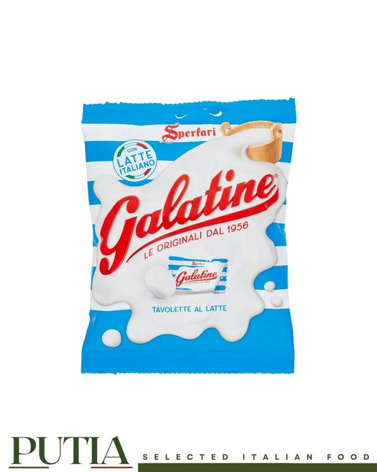 Galatine Original Italian Milk Tablets – classic Italian sweet with 40% milk powder, yogurt and honey, gluten-free, 125g pack

