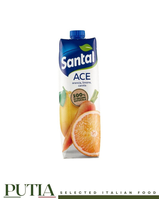 Santal ACE 1L – classic Italian orange, lemon and carrot juice with Vitamins A, C and E, no preservatives, gluten-free

