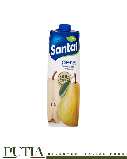 Santal Nettare Pera 1L – Italian Williams pear nectar with 50% pear purée, no preservatives, no artificial colours, gluten-free

