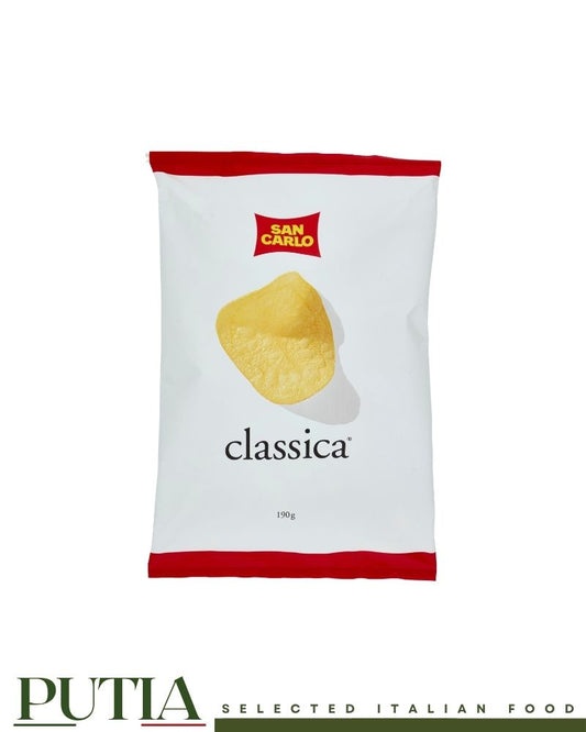 San Carlo Classica Crisps 190g traditional Italian potato crisps gluten free sharing bag