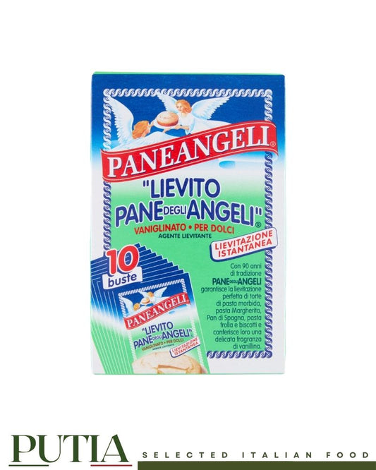 Paneangeli Lievito Vanigliato 160g – classic Italian vanilla baking powder, 10 sachets, instant leavening, gluten-free, 90+ years tradition

