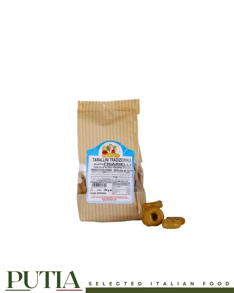 Il Vostro Fornaio Tarallini al Finocchietto 250g – crispy Southern Italian fennel ring snacks with white wine and olive oil