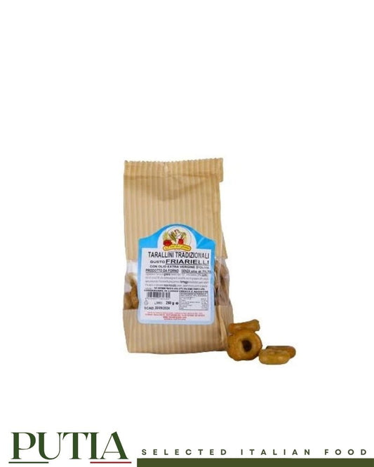 Il Vostro Fornaio Tarallini al Finocchietto 250g – crispy Southern Italian fennel ring snacks with white wine and olive oil