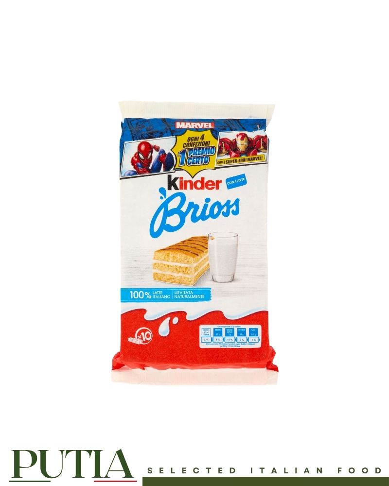 Kinder Brioss x10 270g Italian brioche snack cakes with milk filling