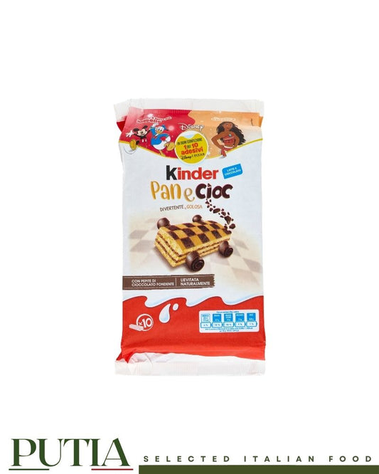 Kinder Pan e Cioc x10 300g chocolate chip snack cakes with cocoa filling