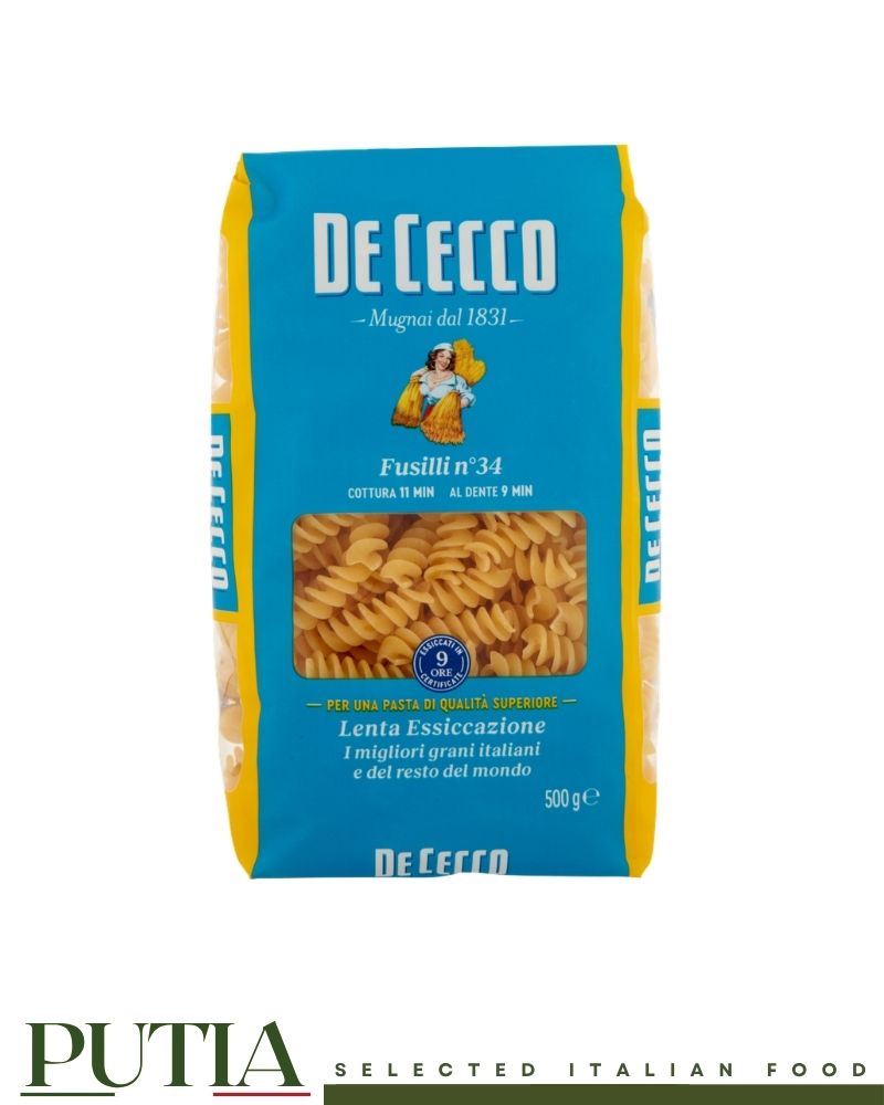 De Cecco Fusilli N.34 500g – Authentic Italian Pasta