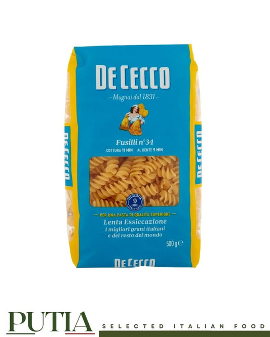 De Cecco Fusilli N.34 500g – Authentic Italian Pasta
