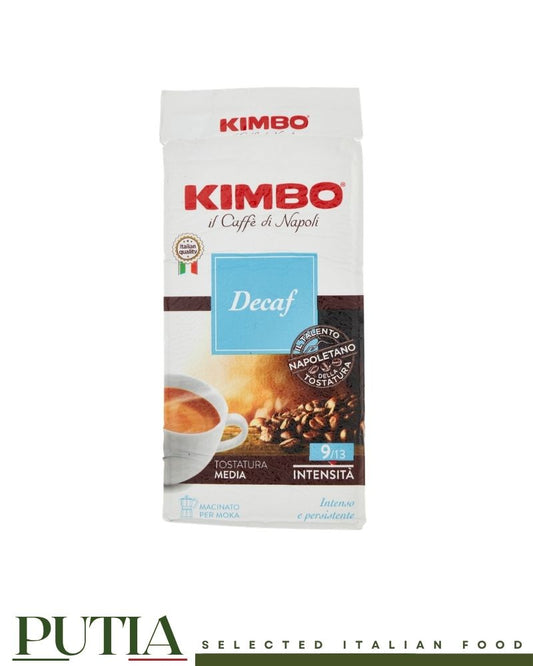 Kimbo Decaf Ground Coffee 250g – Italian Decaffeinated Coffee for Moka