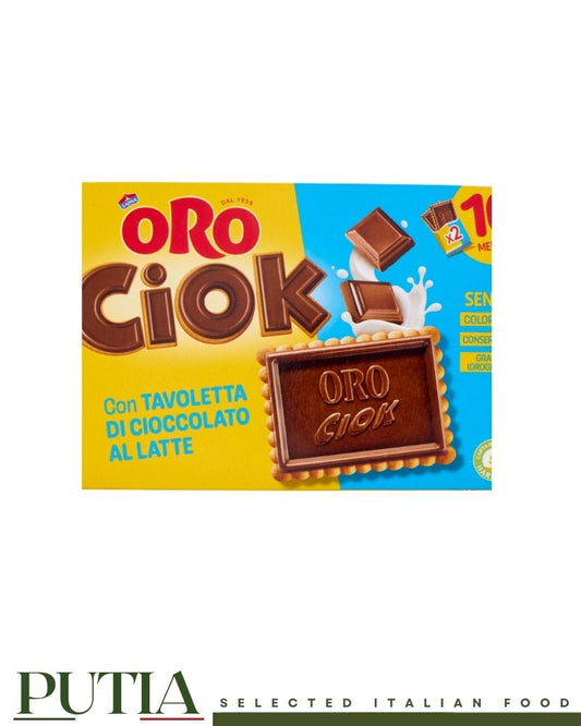 Oro Ciok Milk Chocolate Biscuits 10 Pack – Italian Chocolate Snack