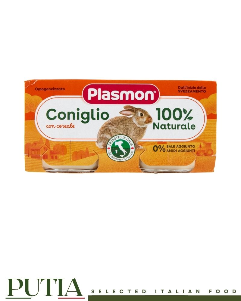 Plasmon Rabbit with Cereals Baby Food 2x80g – Italian Baby Food