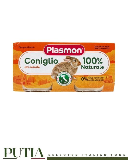 Plasmon Rabbit with Cereals Baby Food 2x80g – Italian Baby Food