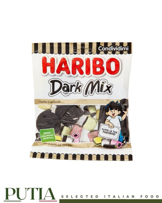 Haribo Dark Mix Liquorice Sweets 175g – dark liquorice gummy mix, no artificial colours

