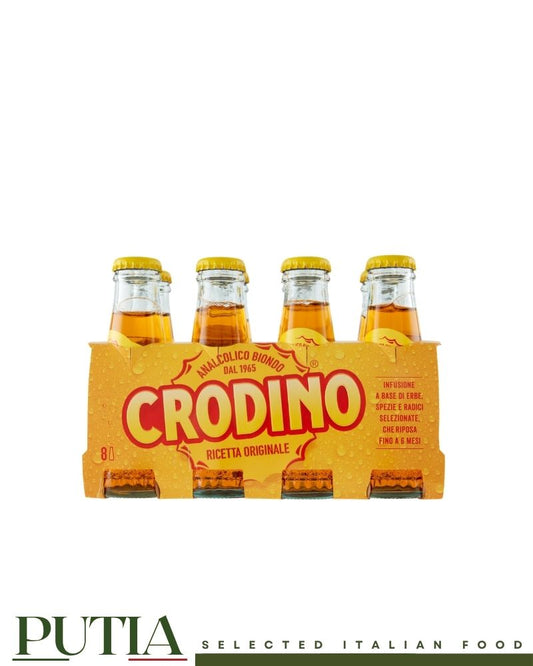 Crodino Non-Alcoholic Aperitivo 8x100ml – The original Italian alcohol-free aperitivo, bittersweet and refreshing, perfect for an elegant aperitivo hour