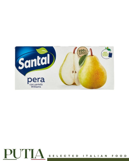 Santal Pear Nectar 3x200ml – Smooth and naturally sweet Italian pear nectar by Parmalat, made with real fruit for a delicate and refreshing taste