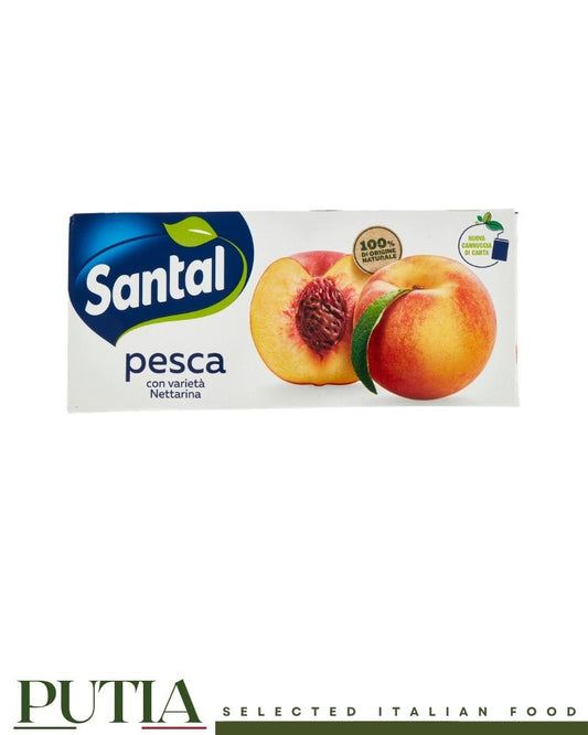 Santal Peach Nectar 3x200ml – Smooth and naturally sweet Italian peach nectar by Parmalat, made with real fruit for a rich and satisfying taste